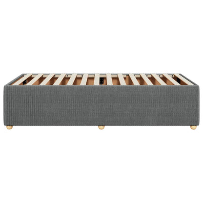 Bed Frame without Mattress Dark Grey 90x190 cm Single Fabric