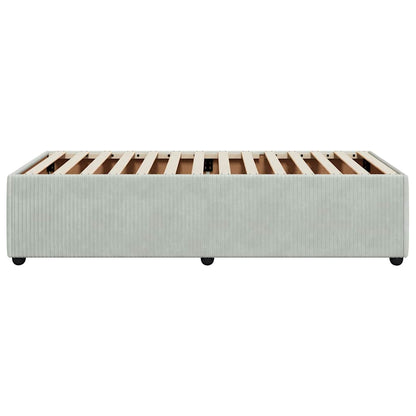 Bed Frame without Mattress Light Grey 80x200 cm Velvet