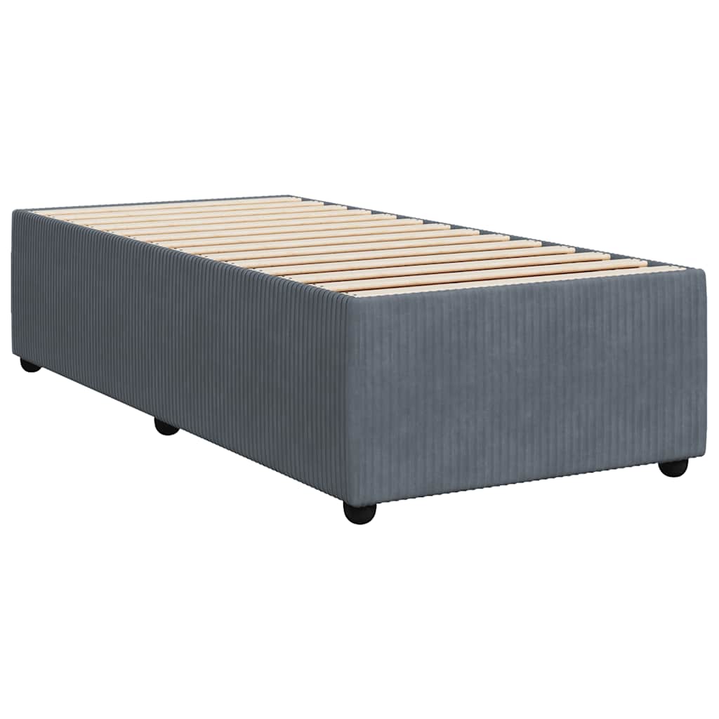 Bed Frame without Mattress Dark Grey 80x200 cm Velvet