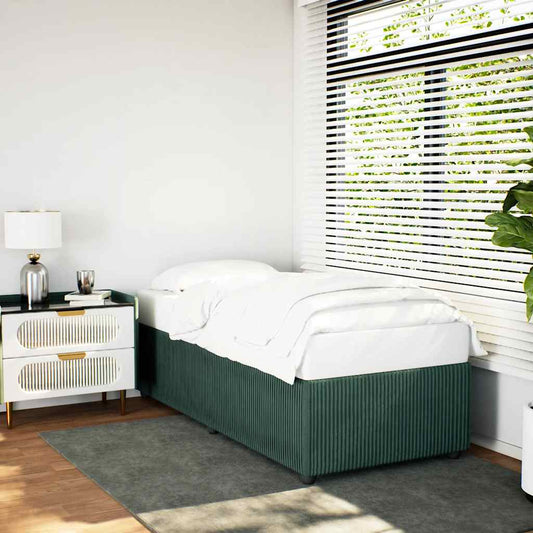 Bed Frame without Mattress Dark Green 80x200 cm Velvet
