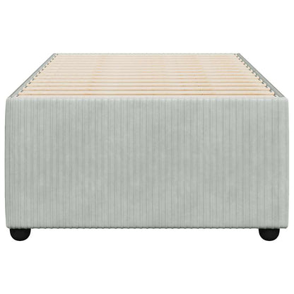 Bed Frame without Mattress Light Grey 90x190 cm Single Velvet