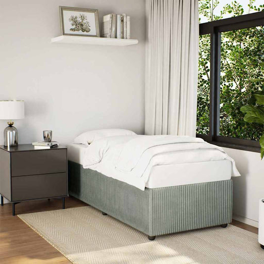 Bed Frame without Mattress Light Grey 90x190 cm Single Velvet