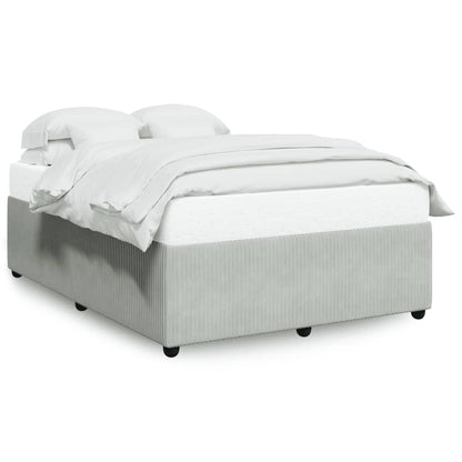 Bed Frame without Mattress Light Grey 140x190 cm Velvet