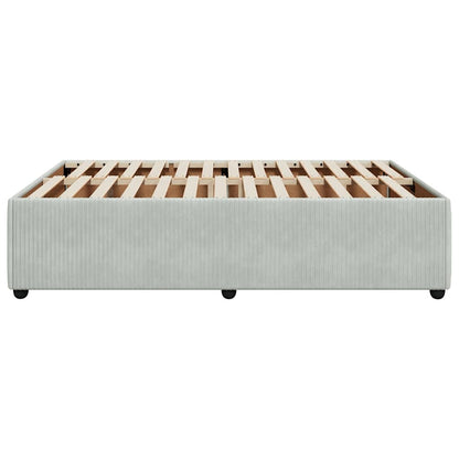 Bed Frame without Mattress Light Grey 140x190 cm Velvet