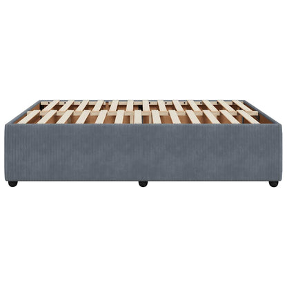 Bed Frame without Mattress Dark Grey 140x190 cm Velvet