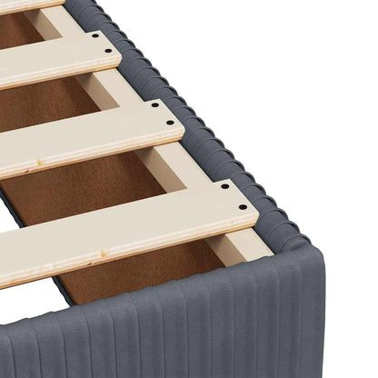 Bed Frame without Mattress Dark Grey 140x190 cm Velvet