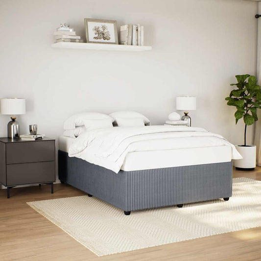 Bed Frame without Mattress Dark Grey 140x190 cm Velvet