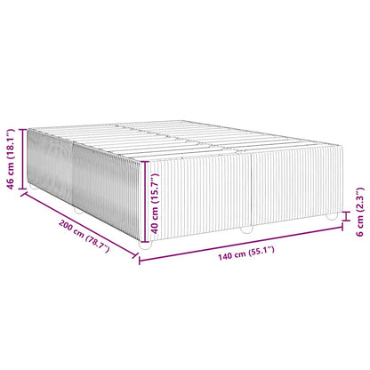 Bed Frame without Mattress Light Grey 140x200 cm Velvet