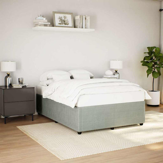 Bed Frame without Mattress Light Grey 140x200 cm Velvet