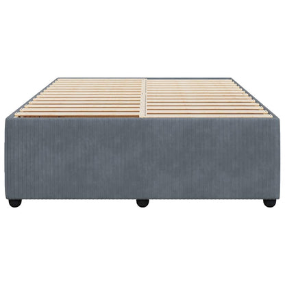 Bed Frame without Mattress Dark Grey 140x200 cm Velvet