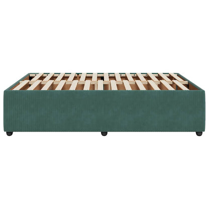 Bed Frame without Mattress Dark Green 140x200 cm Velvet
