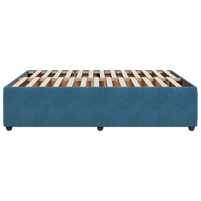 Bed Frame without Mattress Blue 140x200 cm Velvet