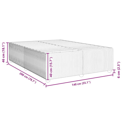 Bed Frame without Mattress Pink 140x200 cm Velvet