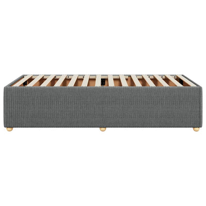 Bed Frame without Mattress Dark Grey Single Fabric