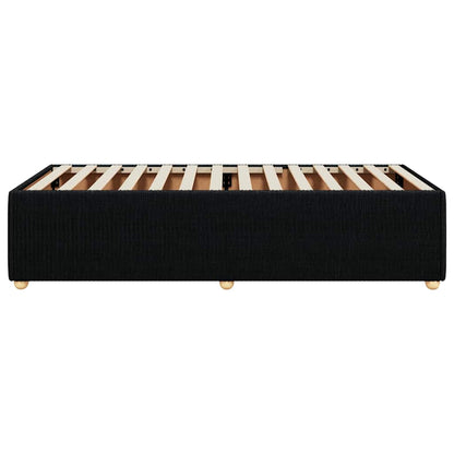 Bed Frame without Mattress Black Single Fabric