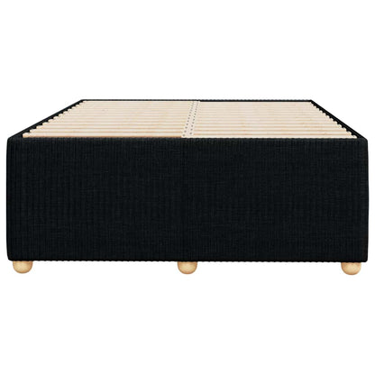 Bed Frame without Mattress Black Double Fabric