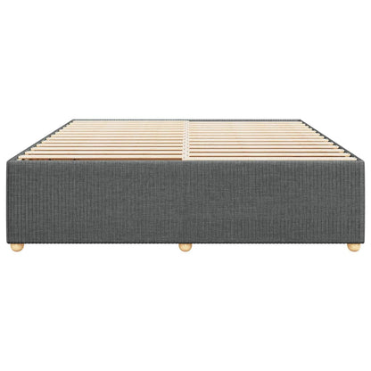 Bed Frame without Mattress Dark Grey Super King Fabric
