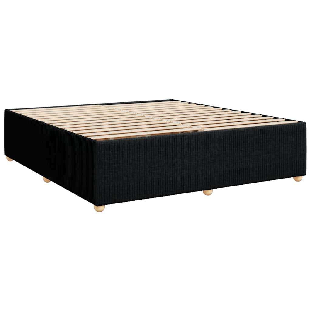 Bed Frame without Mattress Black Super King Fabric