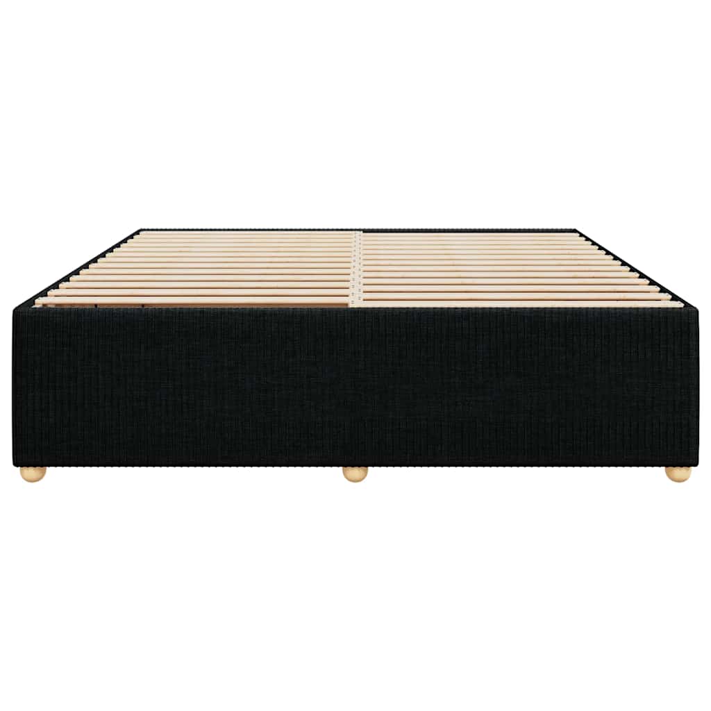 Bed Frame without Mattress Black Super King Fabric
