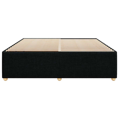 Bed Frame without Mattress Black Super King Fabric