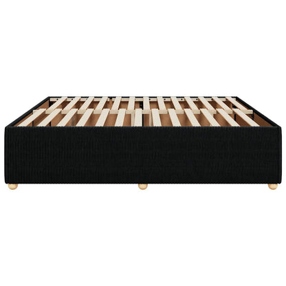 Bed Frame without Mattress Black Super King Fabric