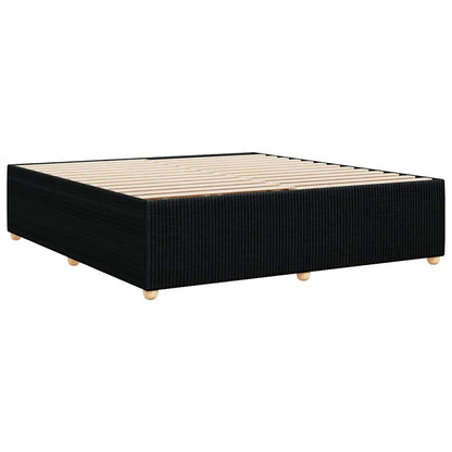 Bed Frame without Mattress Black Super King Fabric