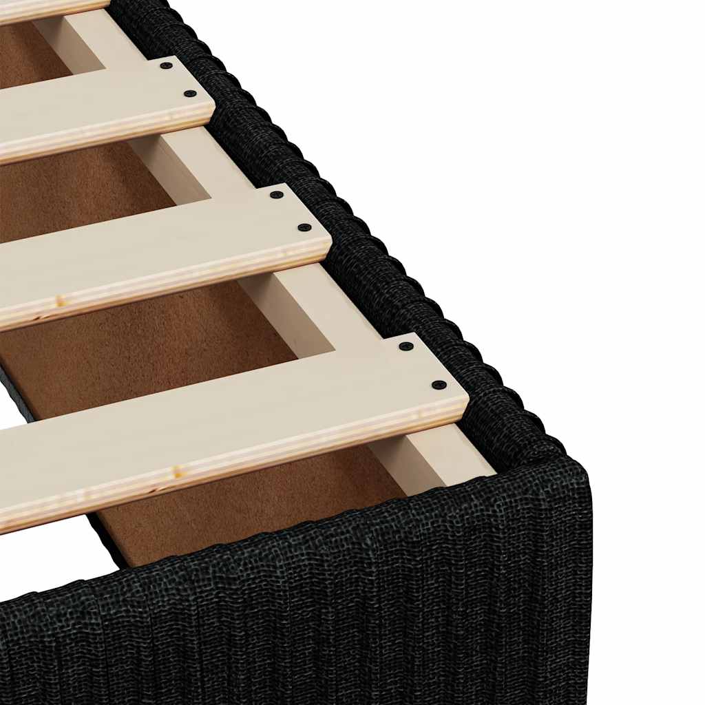 Bed Frame without Mattress Black Super King Fabric