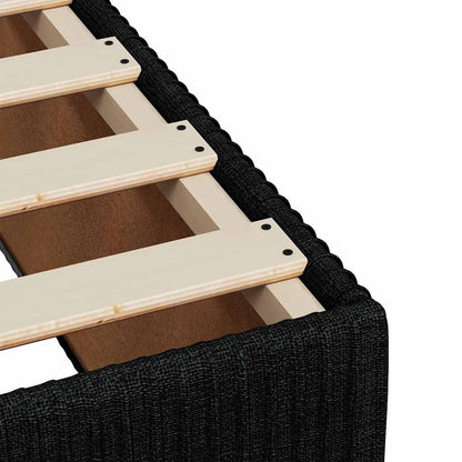 Bed Frame without Mattress Black Super King Fabric