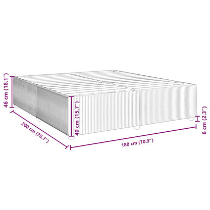 Bed Frame without Mattress Black Super King Fabric