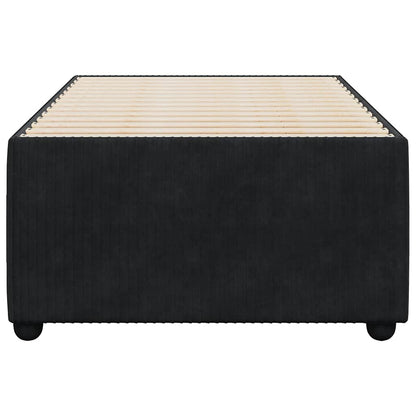 Bed Frame without Mattress Black Single Velvet