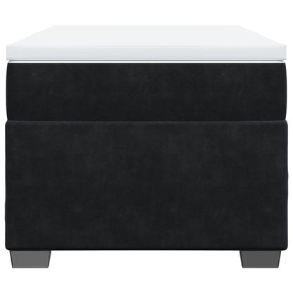 Box Spring Bed with Mattress Black 90x200 cm Velvet