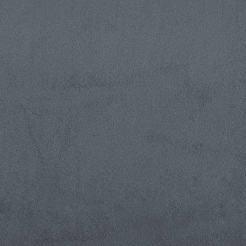 Box Spring Bed with Mattress Dark Grey 180x200 cm Velvet