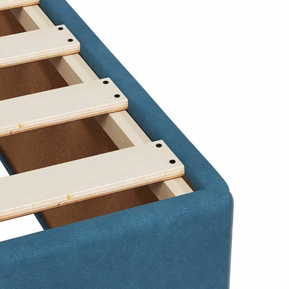 Box Spring Bed with Mattress Dark Blue 180x200 cm Velvet