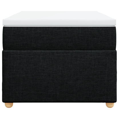 Box Spring Bed with Mattress Black 90x200 cm Fabric