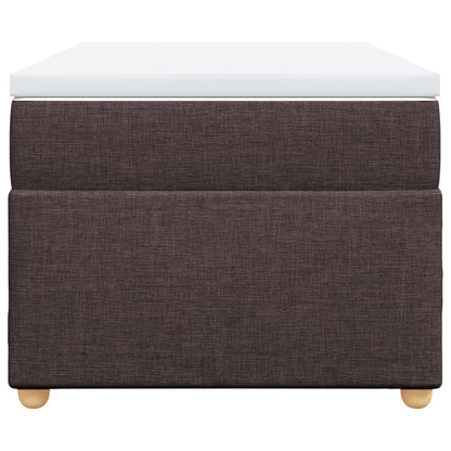 Box Spring Bed with Mattress Dark Brown 90x200 cm Fabric