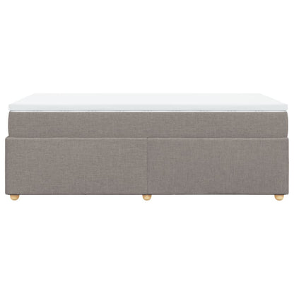 Box Spring Bed with Mattress Taupe 90x200 cm Fabric