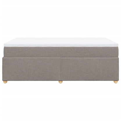 Box Spring Bed with Mattress Taupe 120x200 cm Fabric