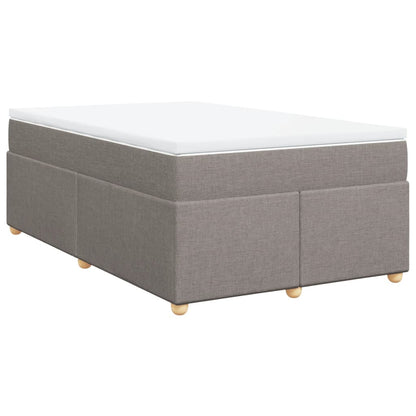 Box Spring Bed with Mattress Taupe 120x200 cm Fabric