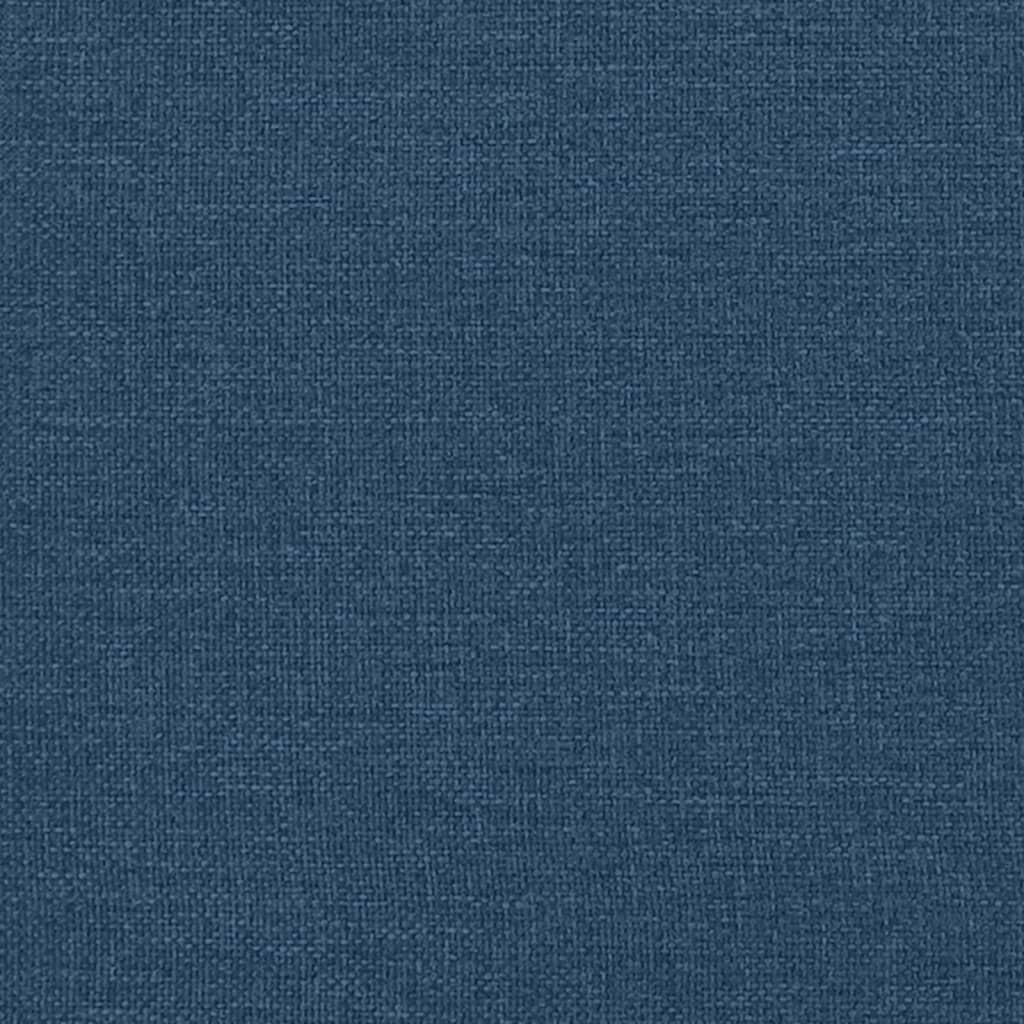 Box Spring Bed with Mattress Blue 140x200 cm Fabric