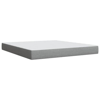 Box Spring Bed with Mattress Light Grey 180x200 cm Fabric