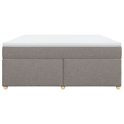Box Spring Bed with Mattress Taupe 180x200 cm Fabric