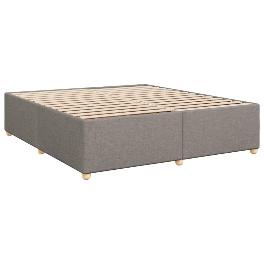 Box Spring Bed with Mattress Taupe 180x200 cm Fabric