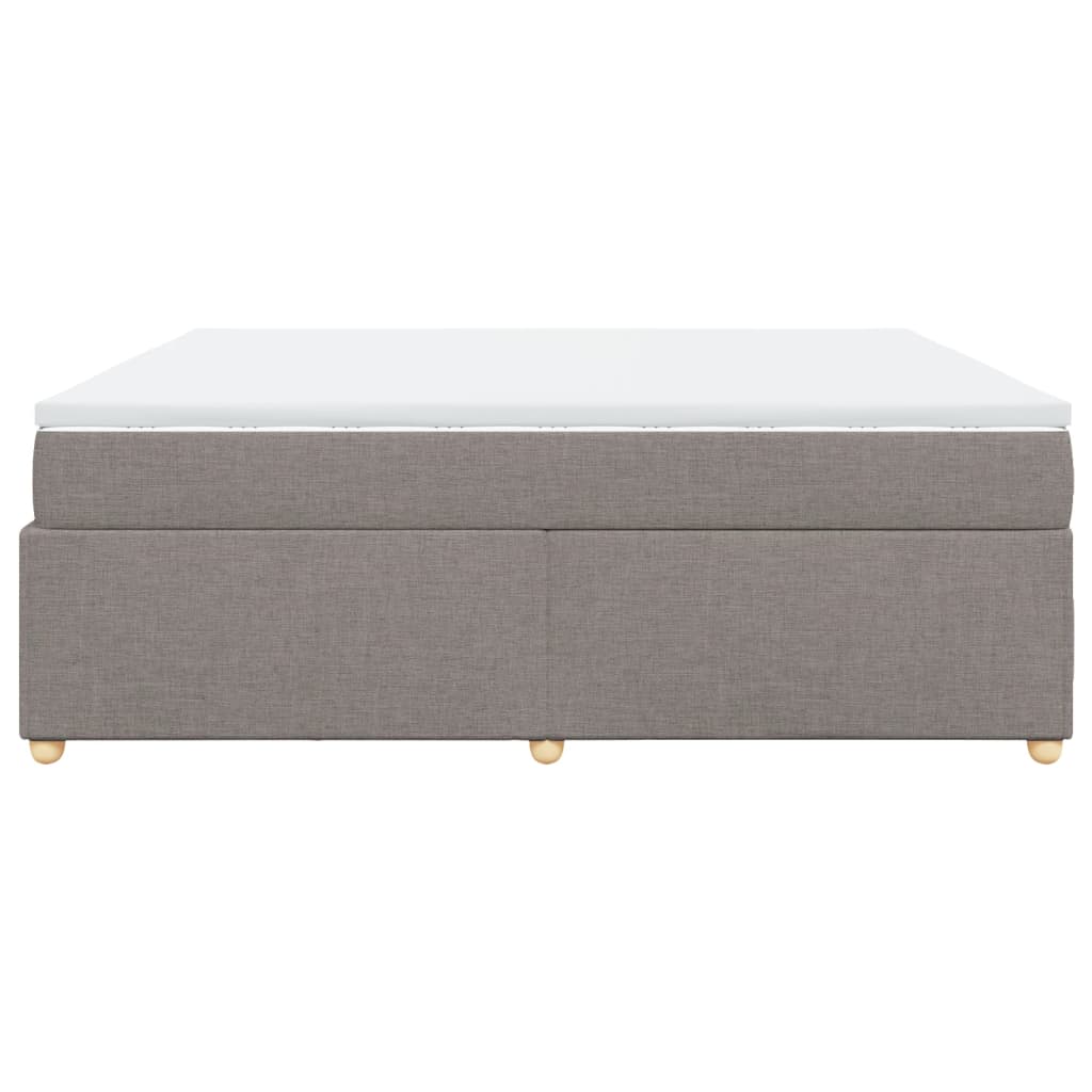 Box Spring Bed with Mattress Taupe 180x200 cm Fabric
