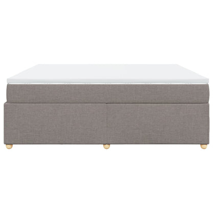 Box Spring Bed with Mattress Taupe 180x200 cm Fabric