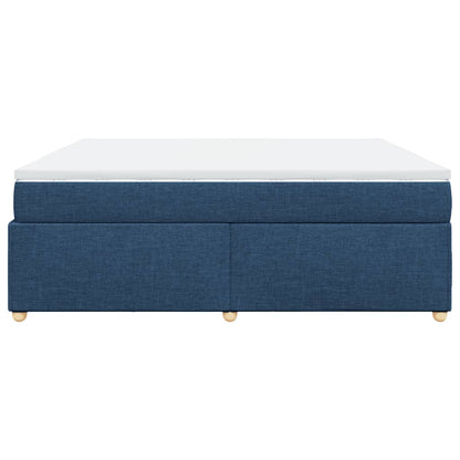 Box Spring Bed with Mattress Blue 180x200 cm Fabric