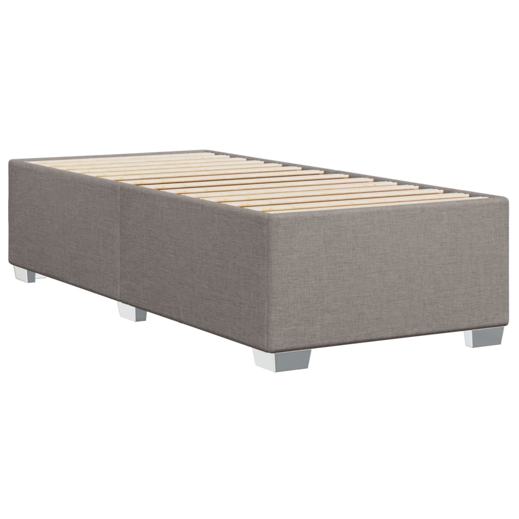 Box Spring Bed with Mattress Taupe 100x200 cm Fabric