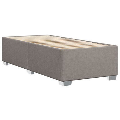 Box Spring Bed with Mattress Taupe 100x200 cm Fabric
