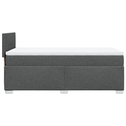 Box Spring Bed with Mattress Dark Grey 100x200 cm Fabric