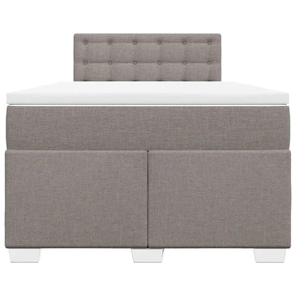 Box Spring Bed with Mattress Taupe 120x190 cm Fabric