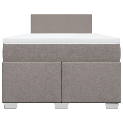 Box Spring Bed with Mattress Taupe 120x200 cm Fabric